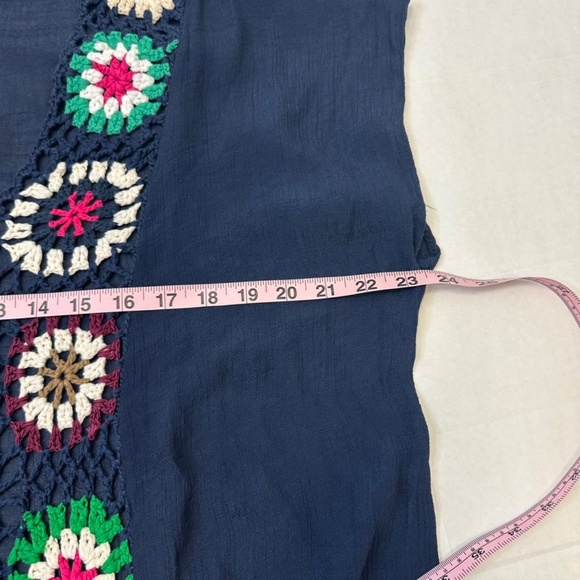 Colorful Semi Sheer Crochet Embroidered Beach Cover up size:OS - Picture 7 of 8